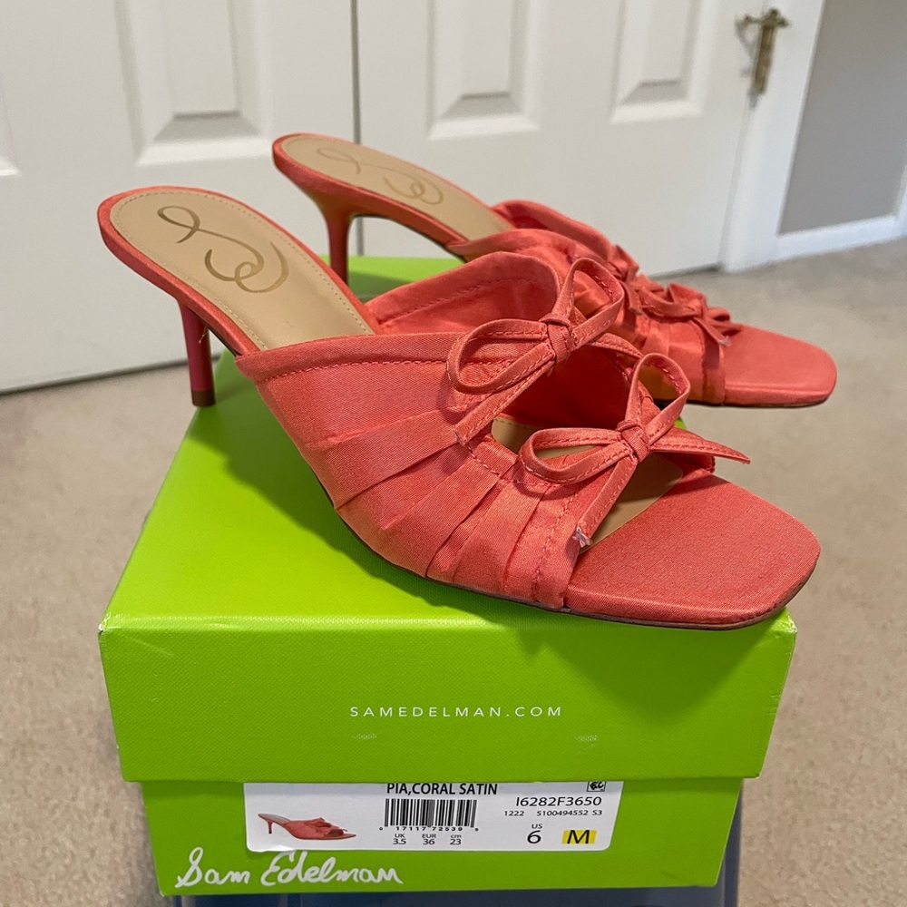 Sam Edelman Red Satin Women's Heels